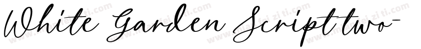 White Garden Script two字体转换